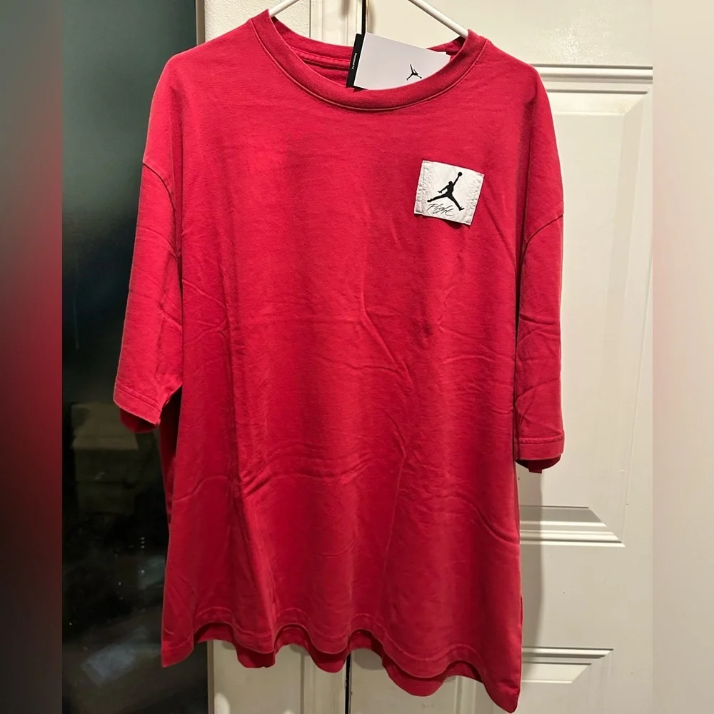 NWT Nike Jordan Flight Essentials Men's Oversized Graphic T-Shirt Cardinal Red